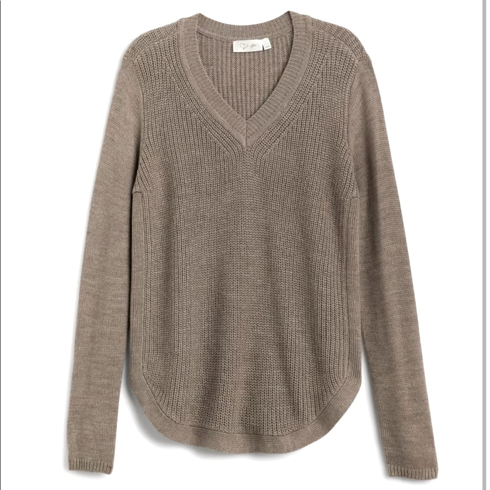 RD Style Taupe Cable Knit Sweater